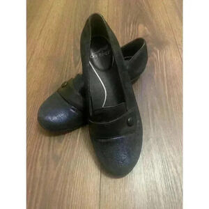 Dansko Women’s Metallic Blue Leather Loafer Shoes Size 38